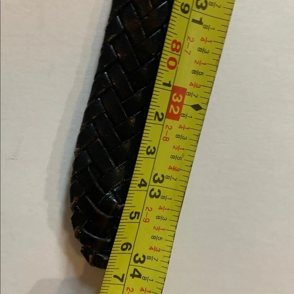 Nordstrom Boys Black/Brown Braided Belt with Silver Buckle. Reversible